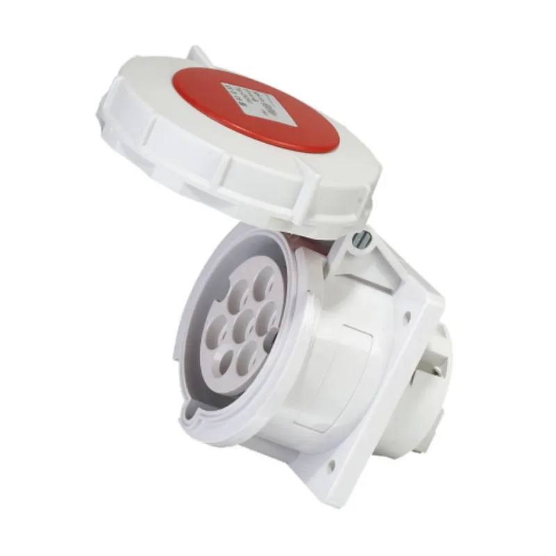 IP44 IP67 wall mount new design pc industrial plug socket /ip67 plug/cee industrial plug for Reefer Use (16A,32A,220V-415V,6P+E)