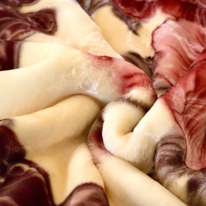 Luxury Korean Mink Blanket Super Soft 2 Ply Acrylic Queen Size Comfortable Bed Use Portable Cheap