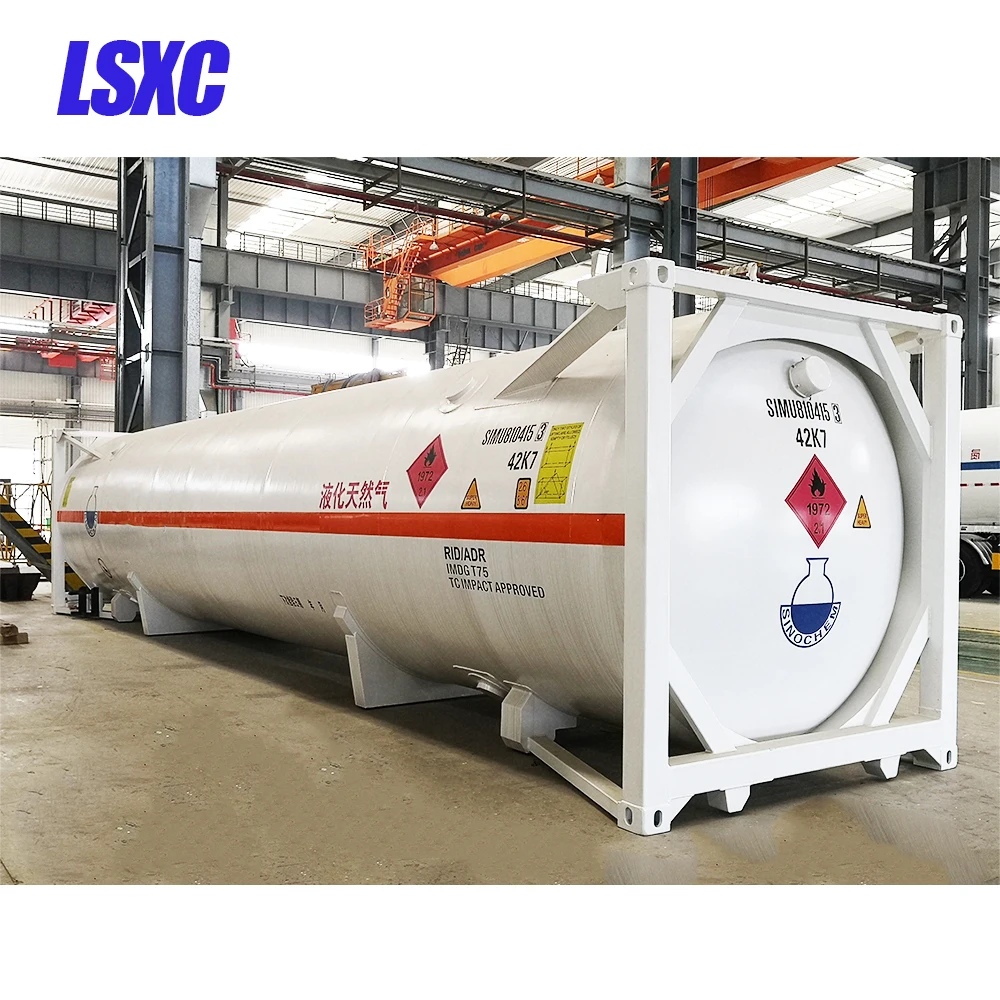 Высокое качество 40 футов T75 контейнер жидкий кислород азот Закись азота LNG резервуар для хранения Контейнер