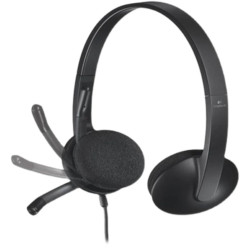 Original Logi H340 Computer Office Education Training USB Interface Microphone Wired Headphones Headset
