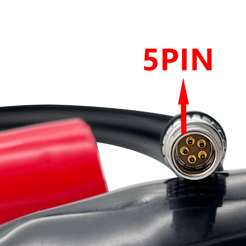 Connection Power Cable 565854 1.8m Fuse Alligator clip*2  5PIN 0B Total Station Cable