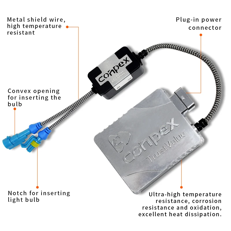 Conpex OEM ODM C7 Fast Start 50W AC 9V-16V H1 H11 H4 H7 HID led xenon headlight canbus ballast