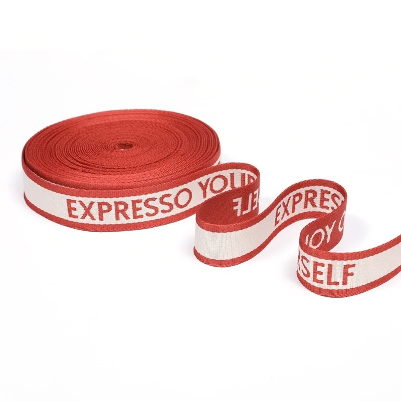 Band Nylon Jacquard Waistband Elastic Webbing 5 Cm Webbing Herringbone Plain Polyester Lettered Polyamide 25mm Jacquard Webbing