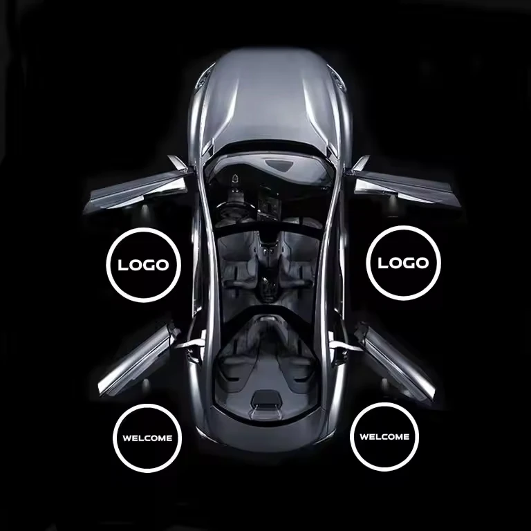 Car LED door lights, welcome lights, polite shadows, car doors, LED car logos, projection lights, custom