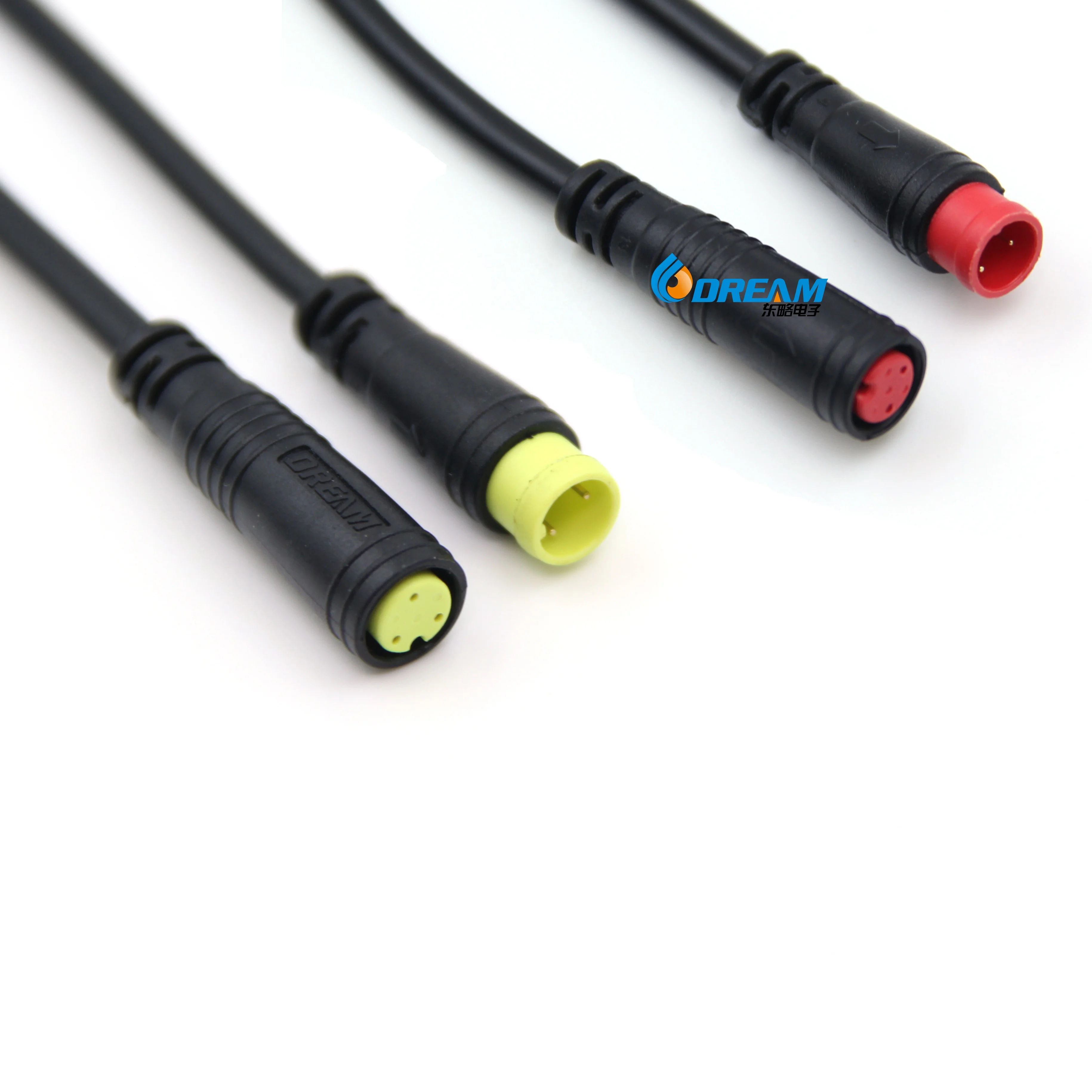 Male or Female 2pin 3pin 4pin 5pin 6pin M8 Electric Bike Connector IP65 Waterproof Connector