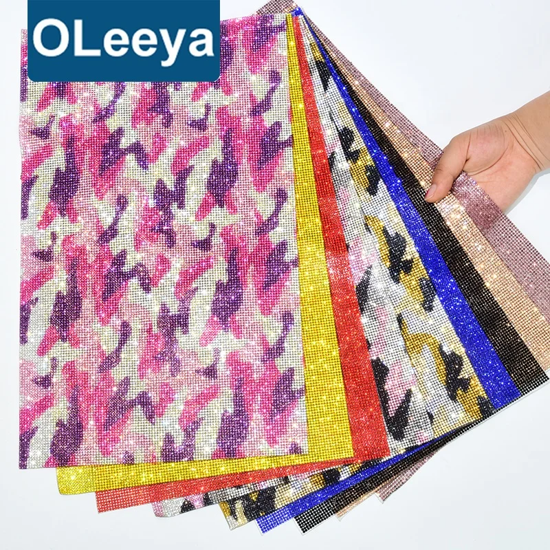 High Quality 24*40cm Crystal Self Adhesive Rhinestone Roll Sheets Glass Rhinestone Adhesive Mesh Sheet For Garment Cup Shoes