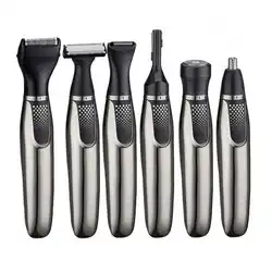 6 in 1 Men Electric Nose Hair Trimmer Clipper Rechargeable beard Eyebrow Shaver razor face hair removal Eye Trimmer