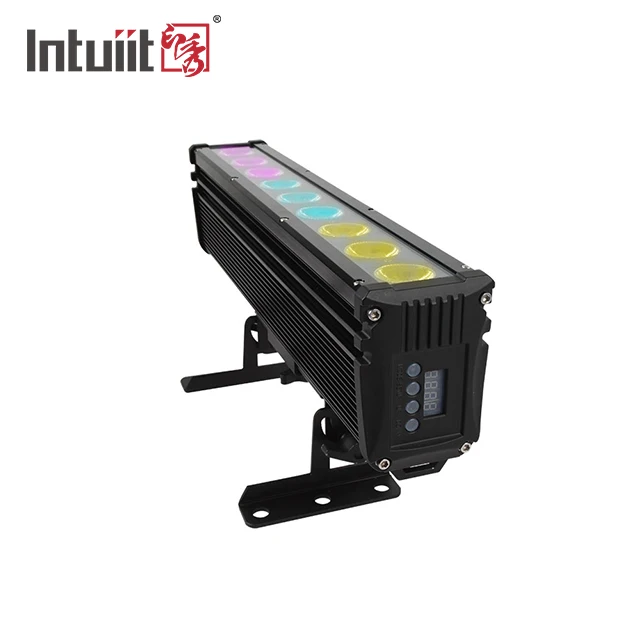 Outdoor Bar light Aluminum DMX 512 9*4-in-1 RGBW 56W Auto Running DMX Functions Led Light with Remote