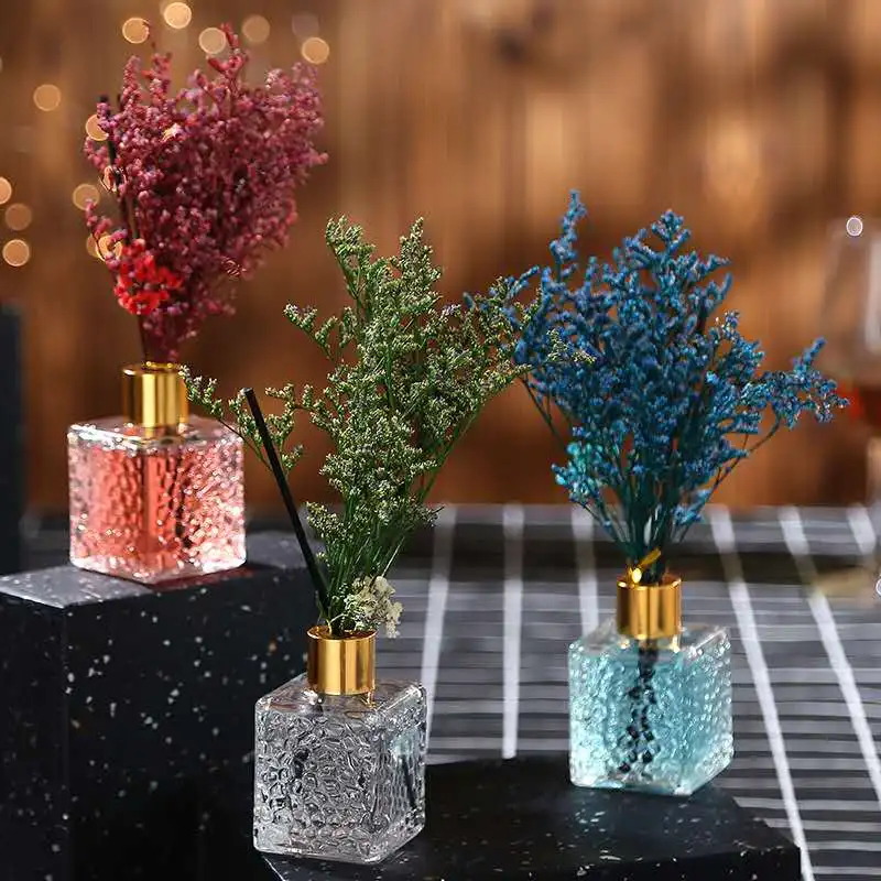 Hot Sale Dry Flower Reed Diffuser Set Home Fragrance Scented Diffuser for Bathroom Office Shelf Decor