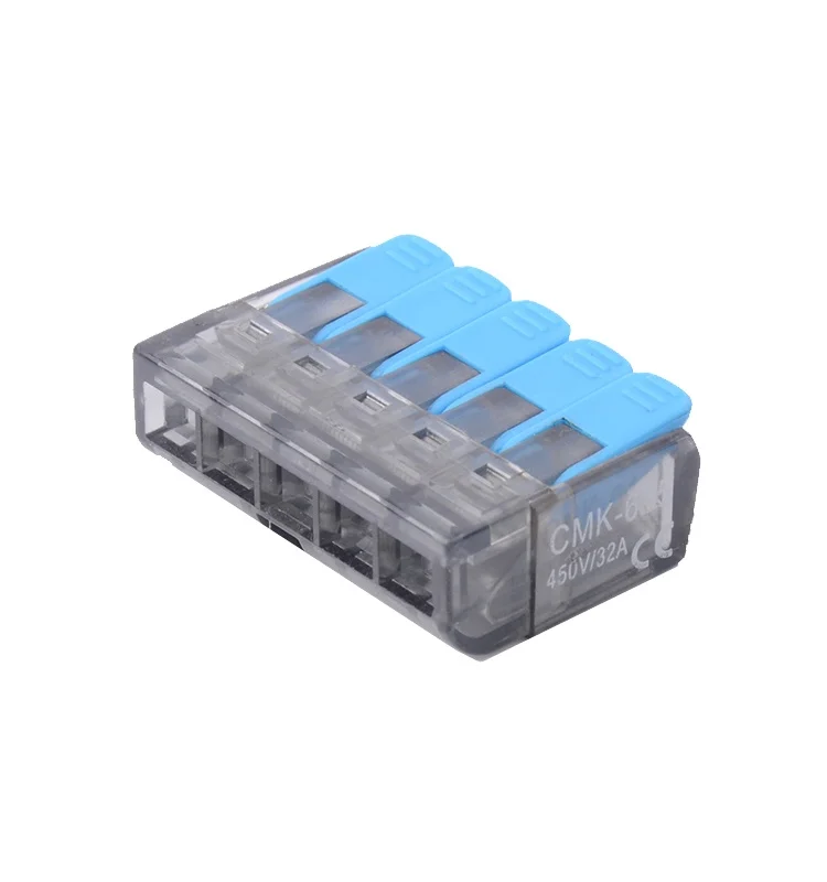 Клеммная колодка CMK 450 в 32 А для быстрого подключения, Компактные мини-разъемы с нажимным рычагом для соединения гаек