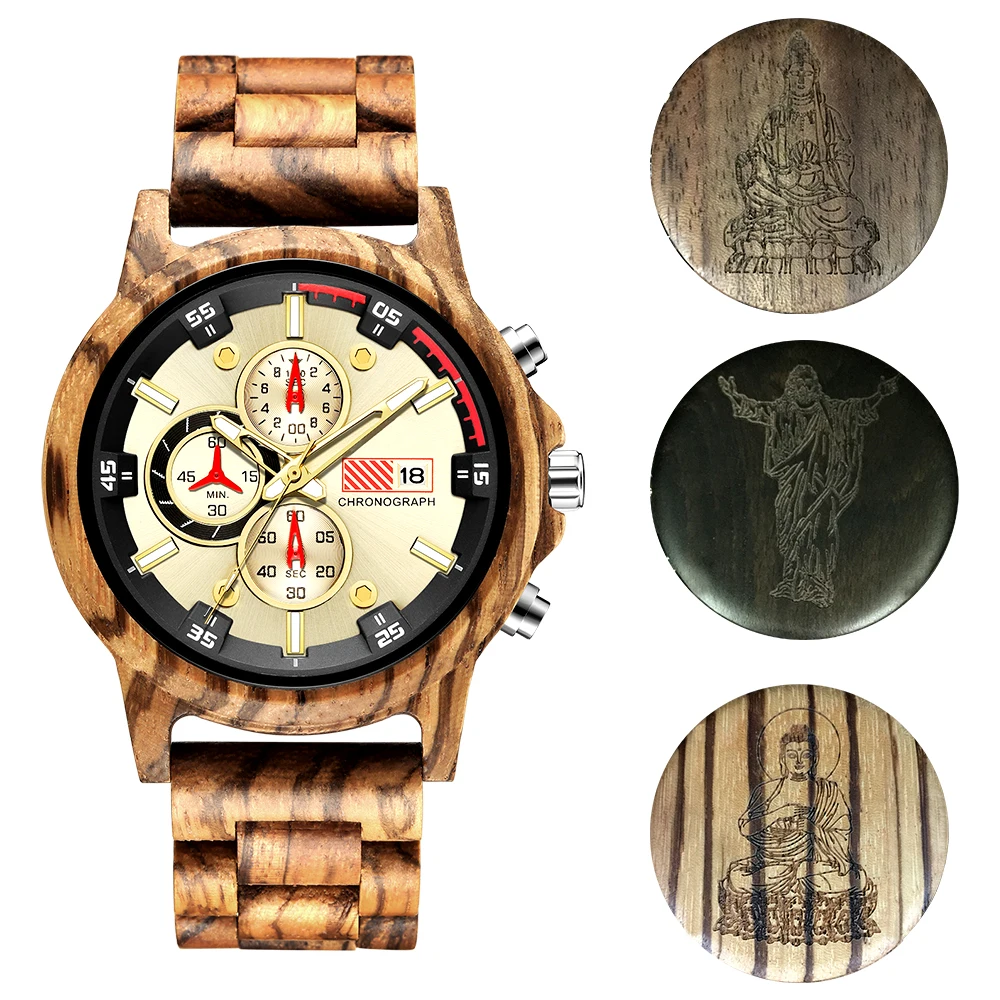 RAYMONS KH1010 men wrist cheap price watches wood band case custom logo wholesale fashion quartz man watch
