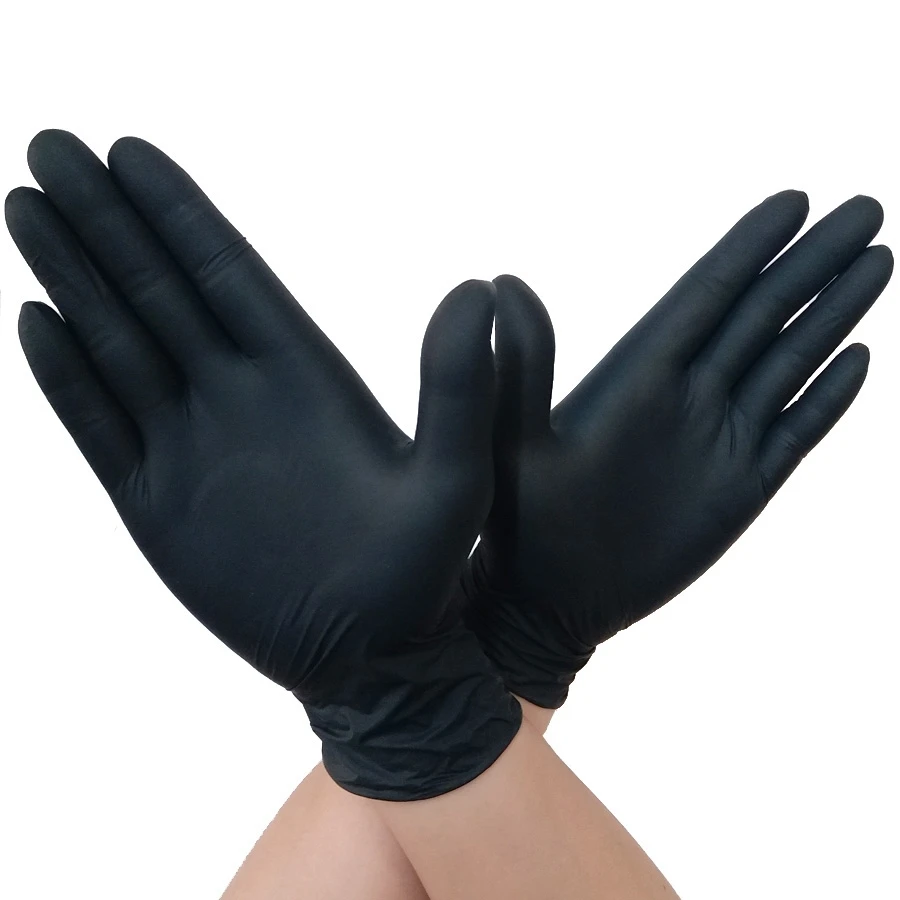 SMART Black Disposable Nitrile Household Rubber Working Kitchen Branded 4.0g Weight Gloves