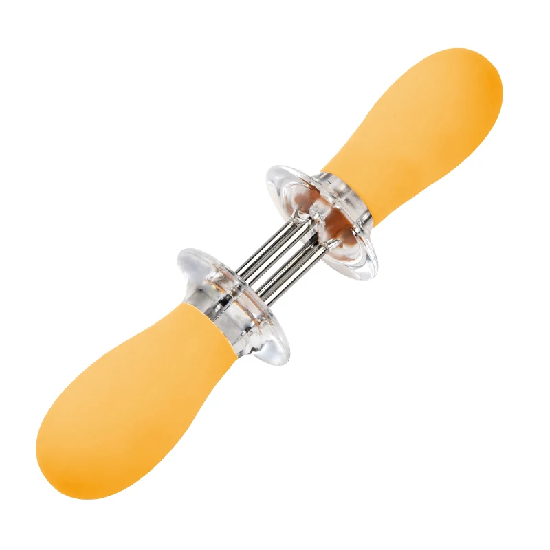 Factory Wholesale BBQ tools corn holder stainless steel corn cob holder 2Pcs Twin Prong Corn Forks with handle