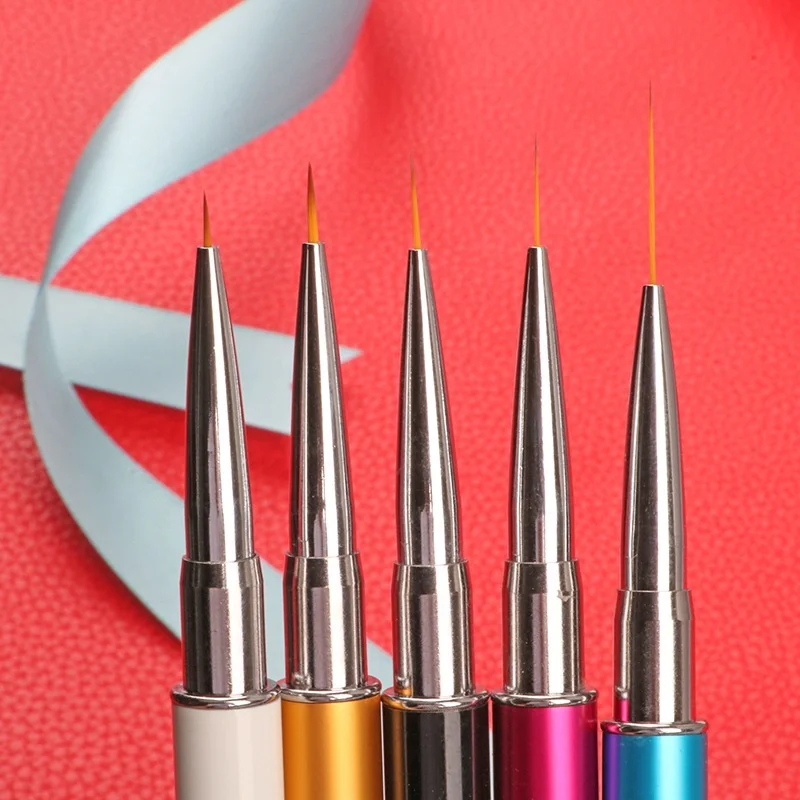 Professional 5Pcs/Set Nail Art Liner Brush Acrylic Crystal Nail Painting Carving Pen Manicure Nail Art Brushes