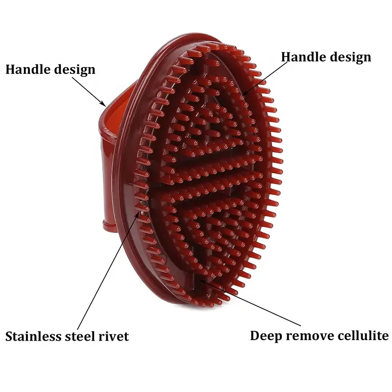 Top Quality TPR Manual Exfoliating Body Meridian Massage Brush for Body Healthcare Massage
