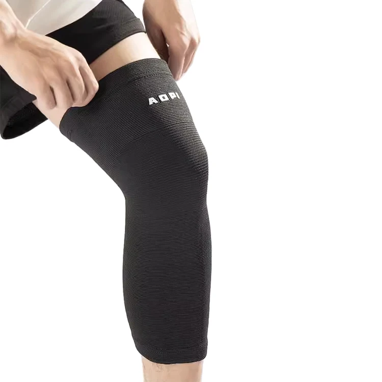 sports protect basketball long leg sleeves knee brace support knee pad knitted full leg knee pads