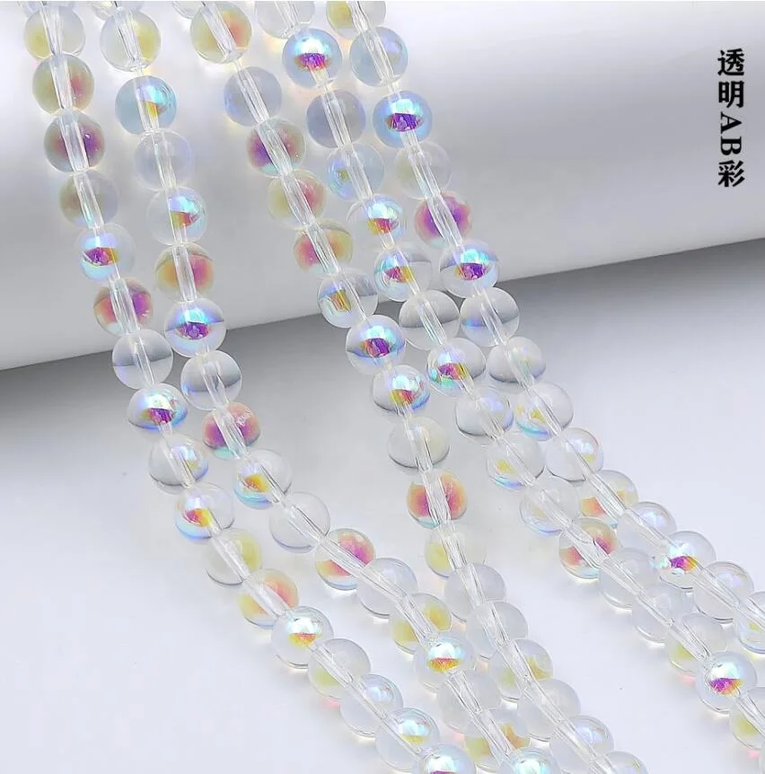 Wholesale beads  DIY bracelet accessories    Glass round Loose Beads size 4-6-8-10mm