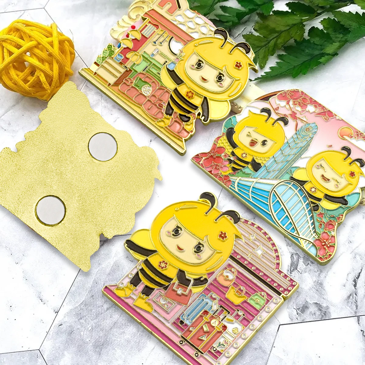 Wholesale Customized Cartoon Animal Canton Fair Designs Soft Enamel Gold Finished Fridge Magnet Refrigerator Magnet