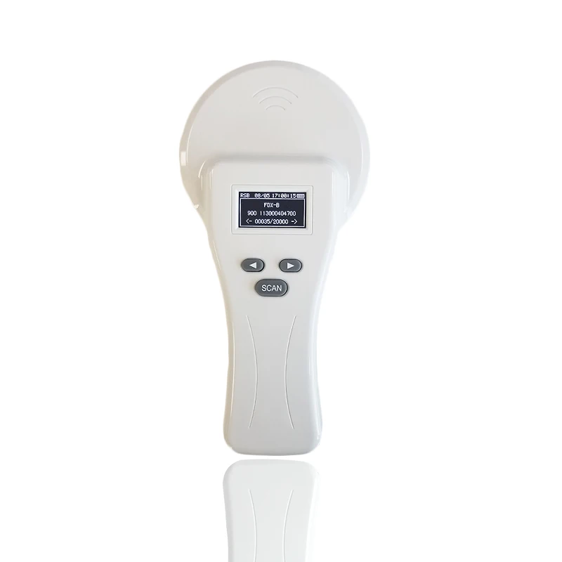 rfid 134.2Khz Pet microchip Animal FDXB HDX handheld reader ear tag scanner for cattle, cow farm management, identification