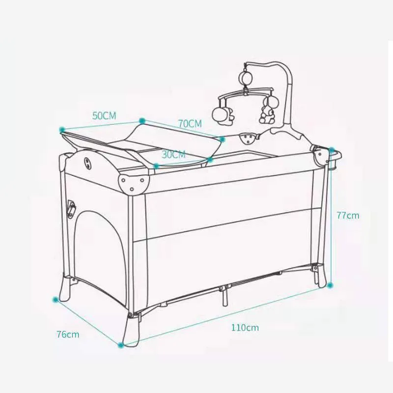 Electric Baby Bed Cribs Portable Foldable Cot Safety Kids Baby Swing Electric Crib