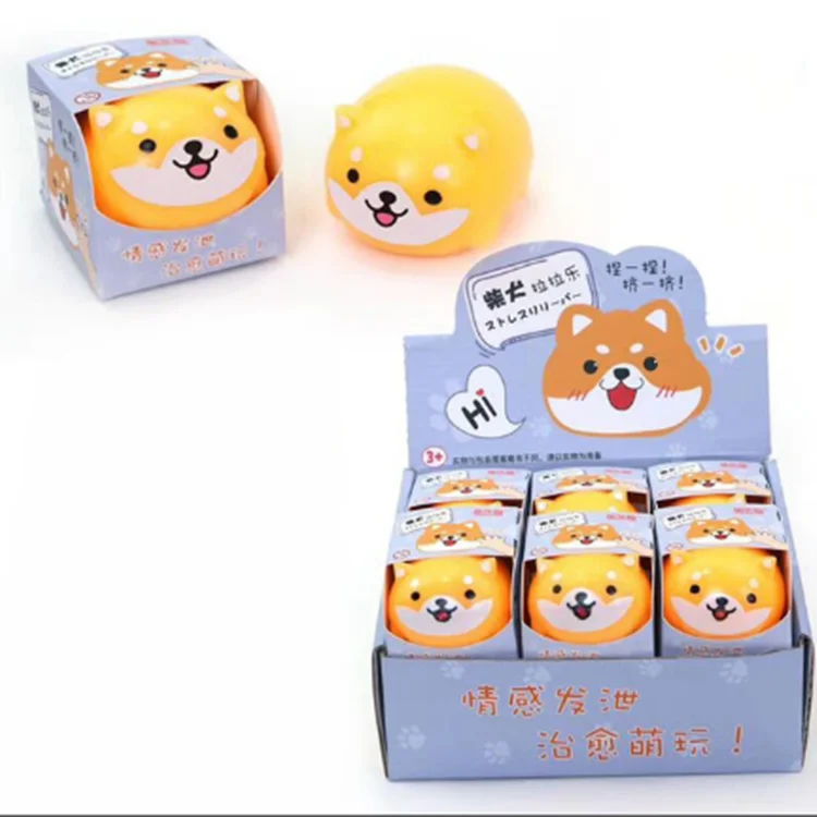  Лидер продаж Мягкая Милая сжимаемая игрушка в форме собаки Шиба-ину из термопластичной резины игрушки для снятия стресса набор сенсорных игрушек