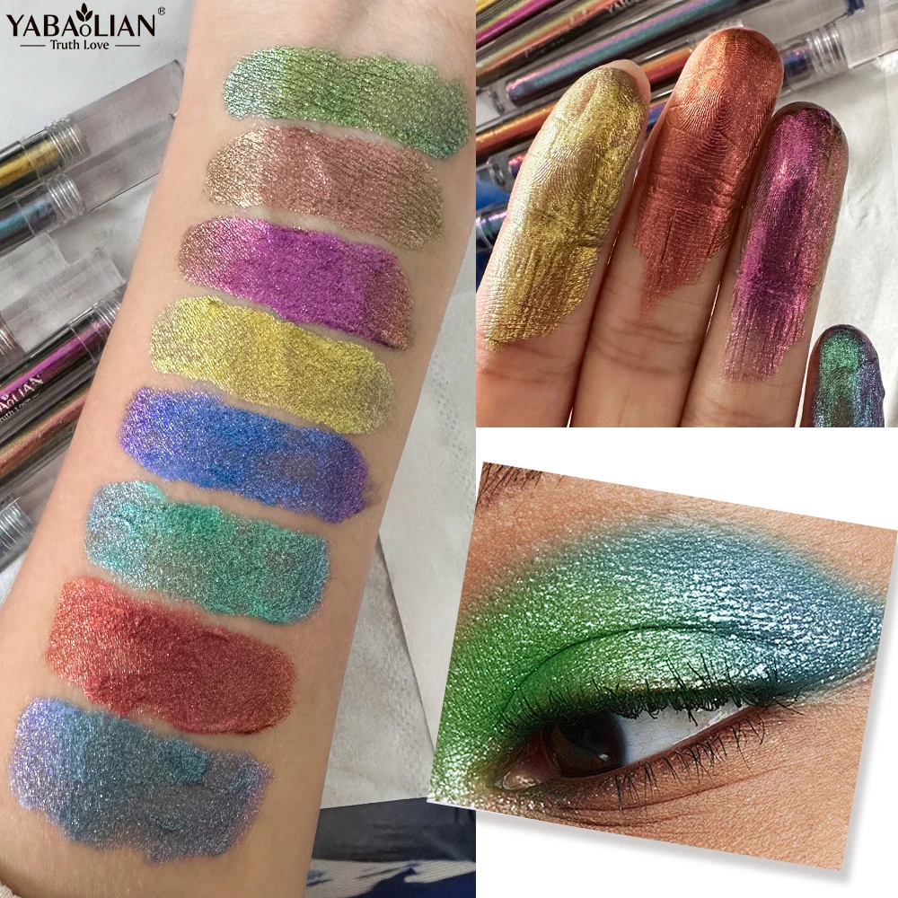 Chameleon Liquid Eyeshadow Metal Chameleon Makeup Lipgloss Shimmer Pigment Glitter Eye Shadow Lipstick Shine Diamond Eyeshadow
