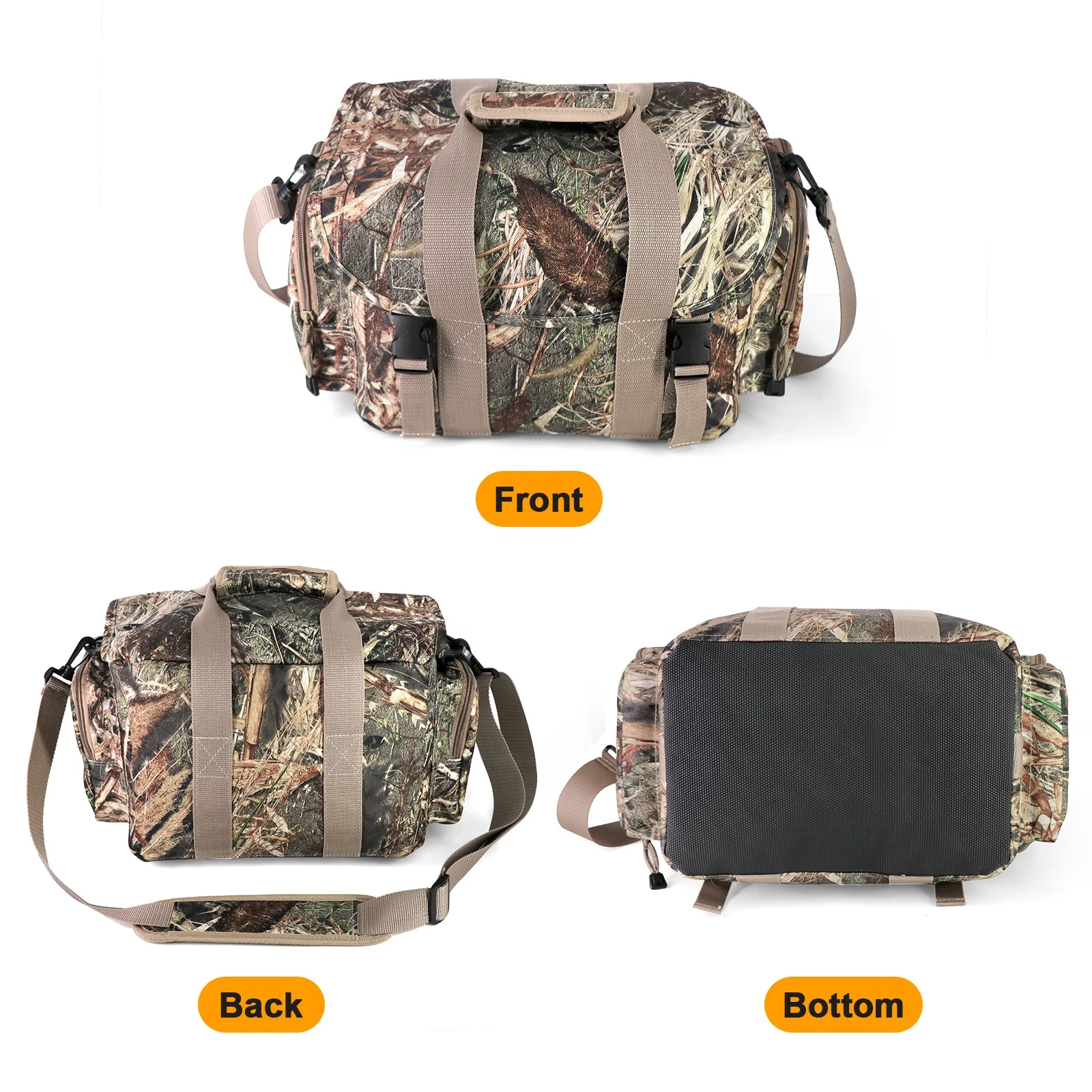 Camouflage Travel Duffel Bag Sports Waterproof Large Carry Hand Bag Oxford Fabric 3D Leaf Bag for Hunting Hiking Camping Fishing