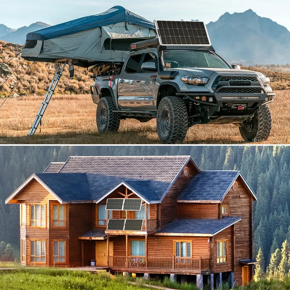 Wholesale Custom 100W Monocrystalline Flexible Solar Panel for RV caravan boat yacht