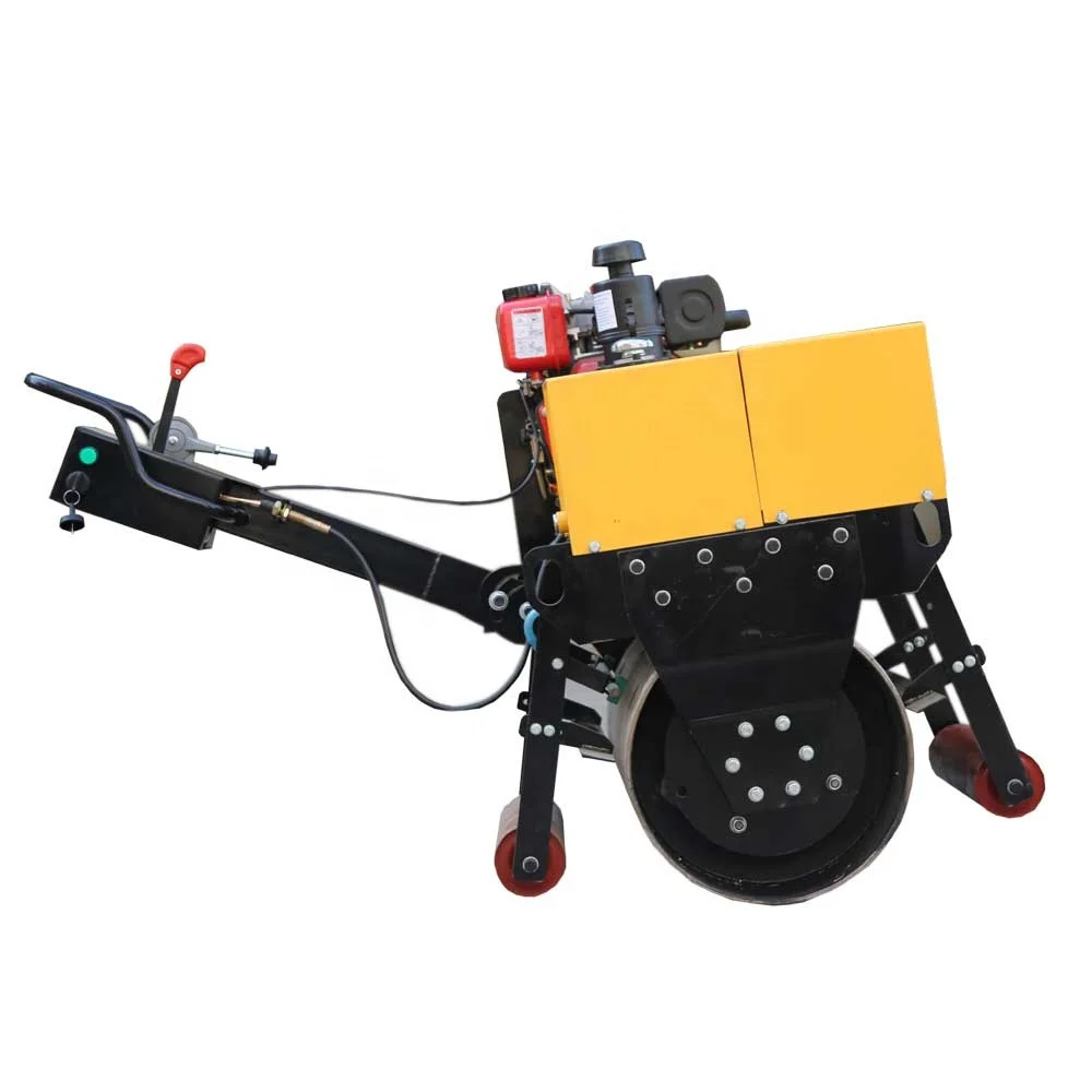 Gasoline Engine Single Double Drum New Vibration Small Mini Road Roller Machine Compactor Price