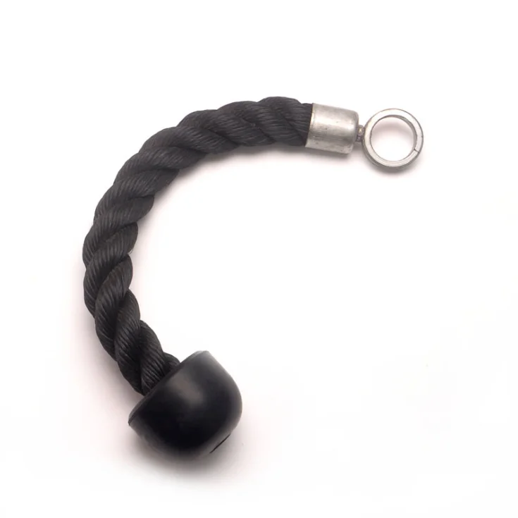  Fitness equipment Gym accessories double grip nylon braided tricep