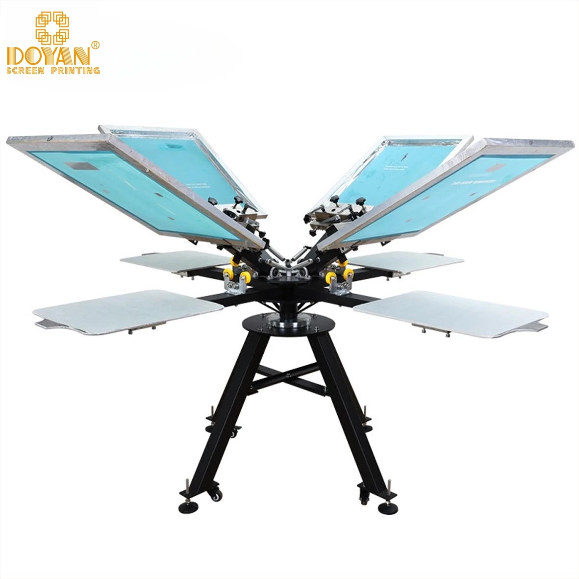 Doyan 8 color 8 station rotory fabric screen-printing machine t shirt  screen printing ribbon machine  prices  for sale