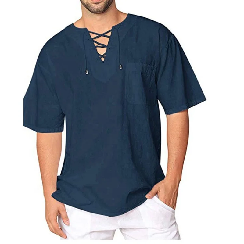 OA pay summer fashion casual loose fit mens breathable T shirt boys plus size custom basic V-neck tops low MOQ cheap price