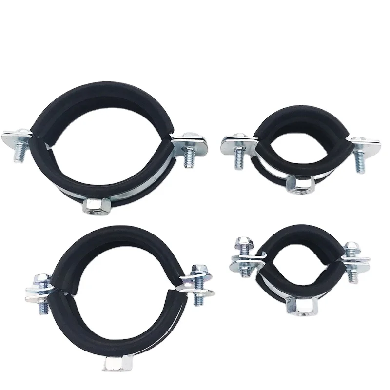 Split pipe clamp with rubber hose clips s rubber spring clamp