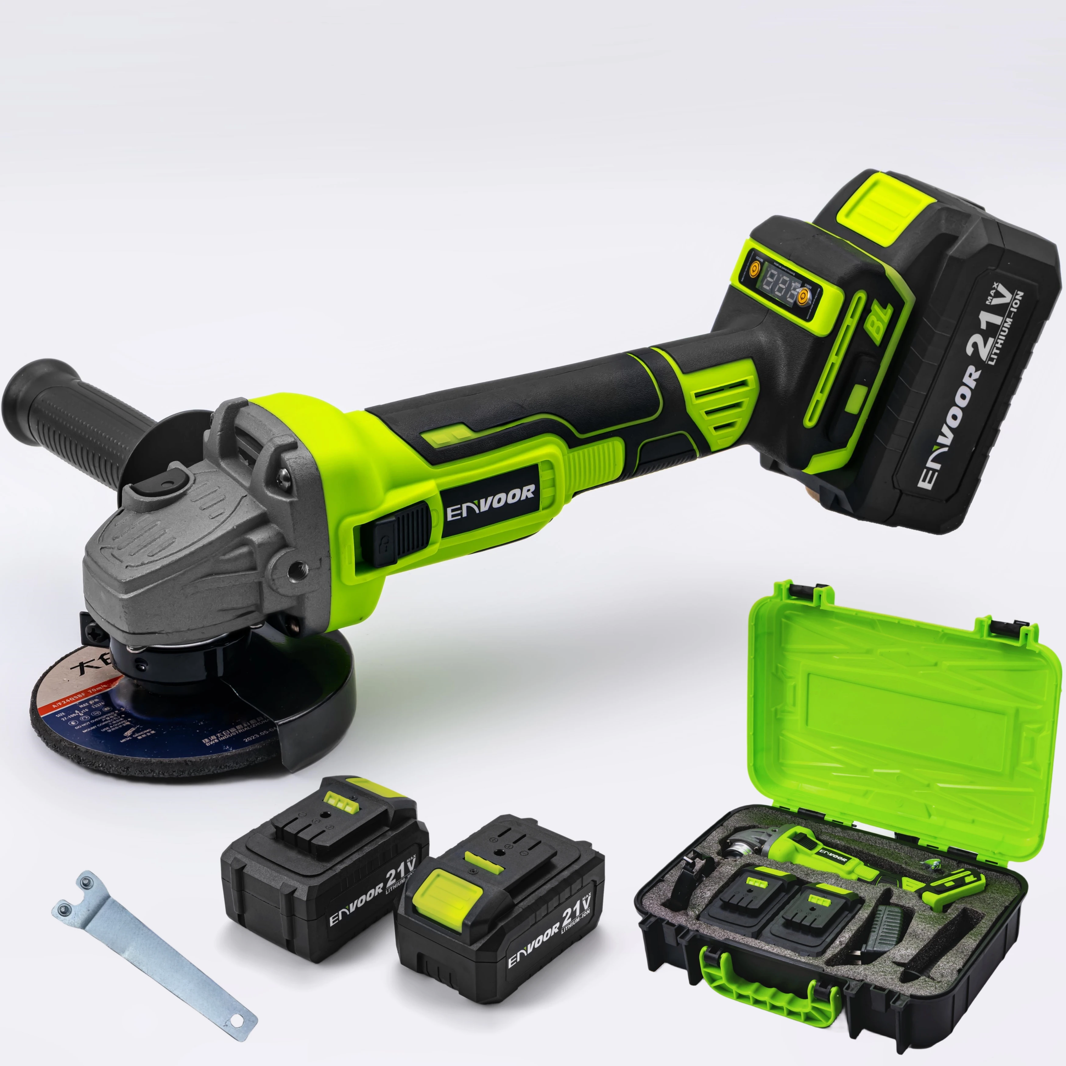 10mm metal surface polishing dedicated cordless and brushless digital display angle grinder