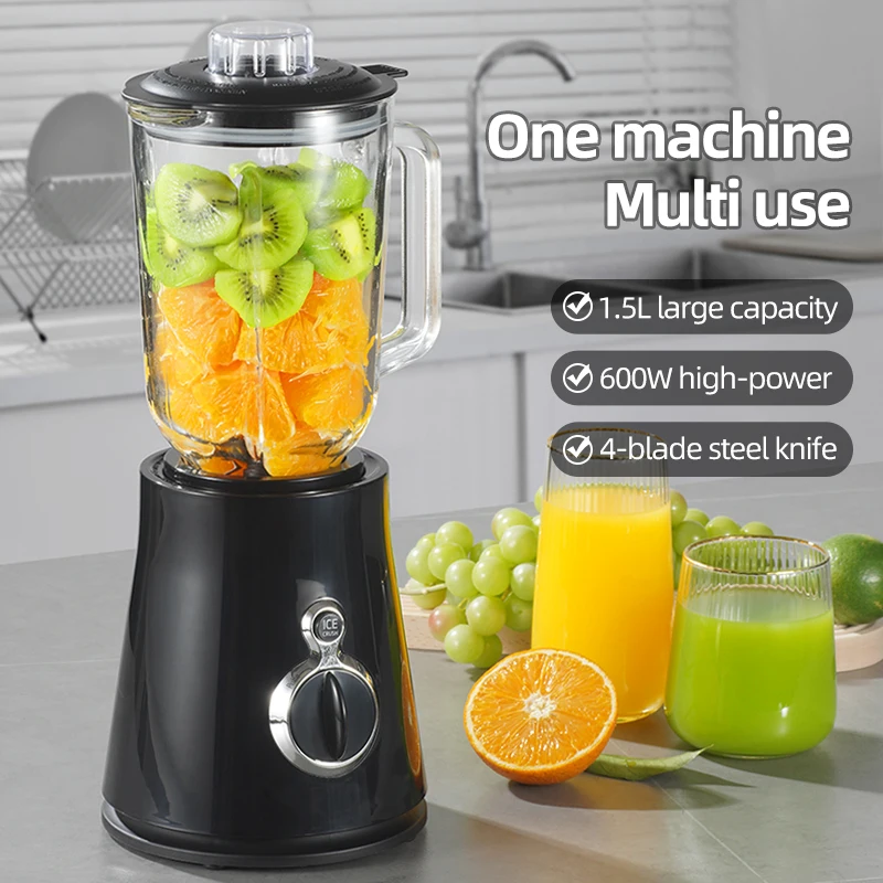 Heavy duty blender commercial Shakes and Smoothies Maker Stainless Steel Sauces  More With  Cups Spout Lids Powerful Blender