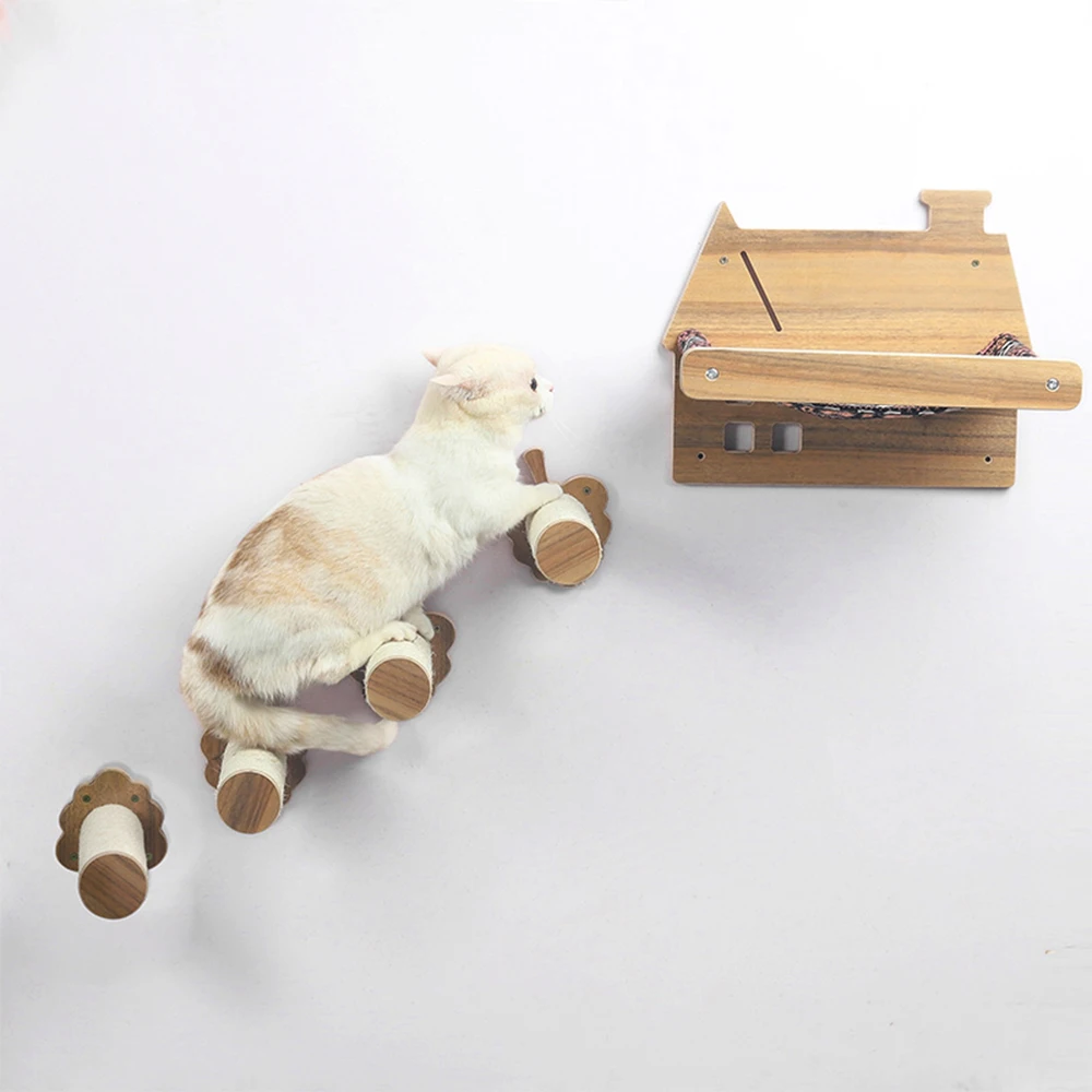 Factory Direct Solid Wood Removable Wall Mounted Cat Hammock Bed
