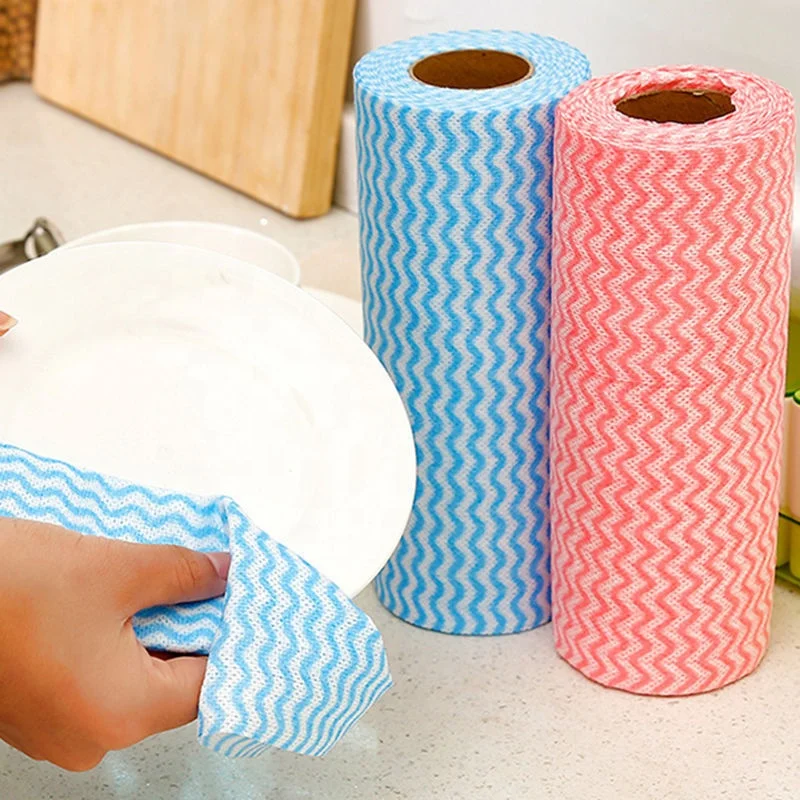 Disposable Cleaning Cloths Cloths Roll, Dish Wash Cloths, Cleaning Washcloth Towel for Kitchen Bathroom Furniture and Car