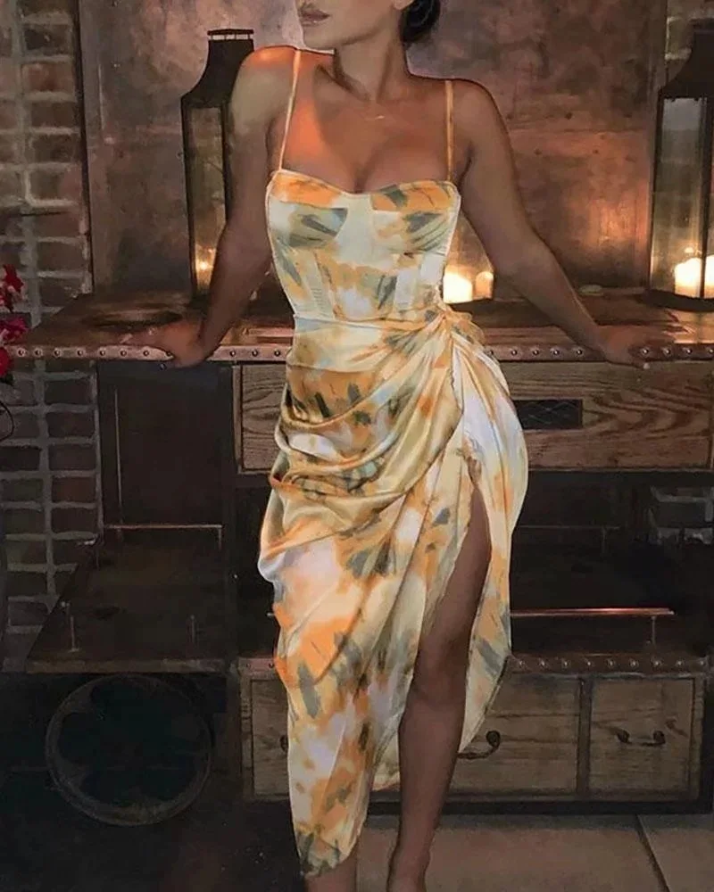 New Arrivals 2021 Mm Apparel One Shoulder Bodycon Corset Waist Satin Silk Evening Elegant Dresses Women