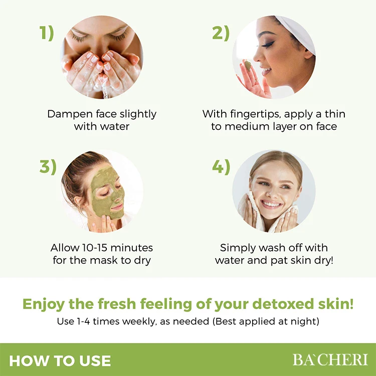 Kongrong Private Label Skin Care Organic Matcha Lemon Grass Green Tea Blend Detox Mask Clay Mud Mask Clay Mask