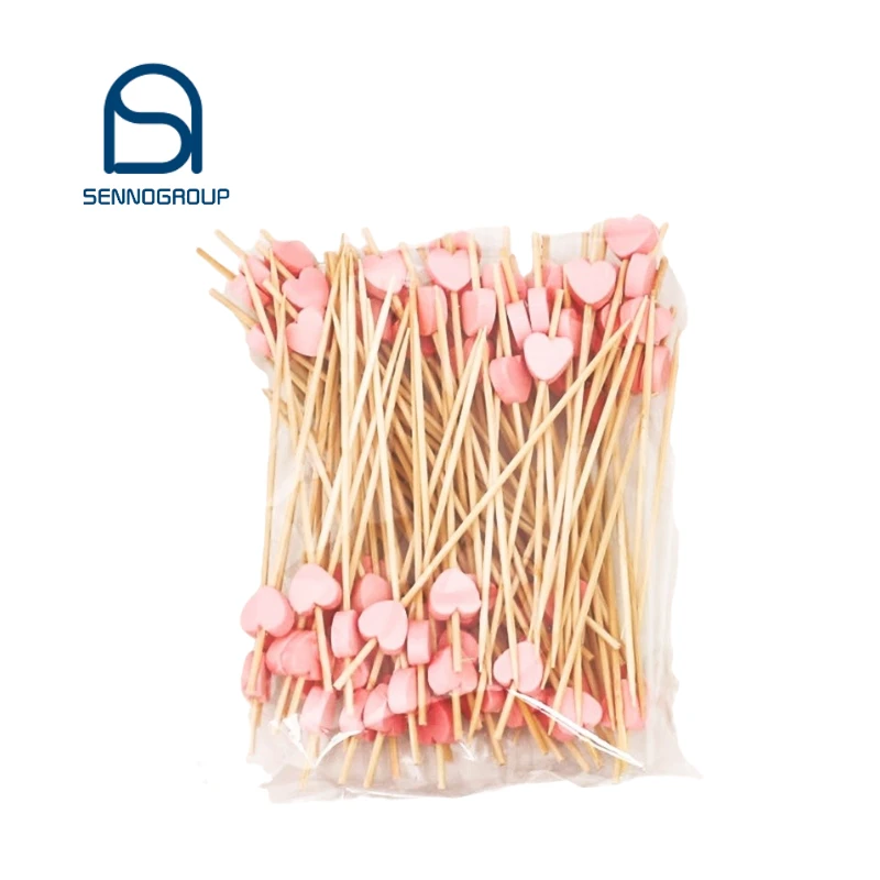 Wholesale Bamboo diverse decorative biodegradable cocktail pick food pick skewer bamboo sandwich stick