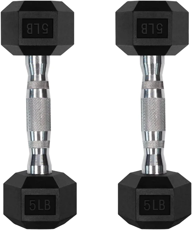 China Quality Fitness Equipment Slimming durable home gym motion Weightlifting hex rubber dumbbell