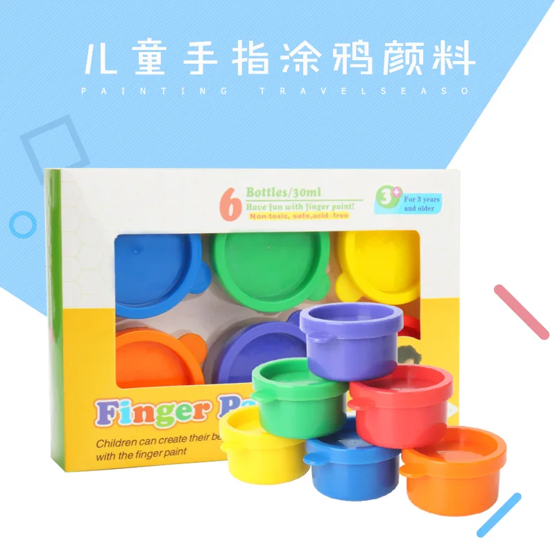 Art Supplies Non Toxic Finger Paint Set for Kids, Washable Finger Paints for Toddler