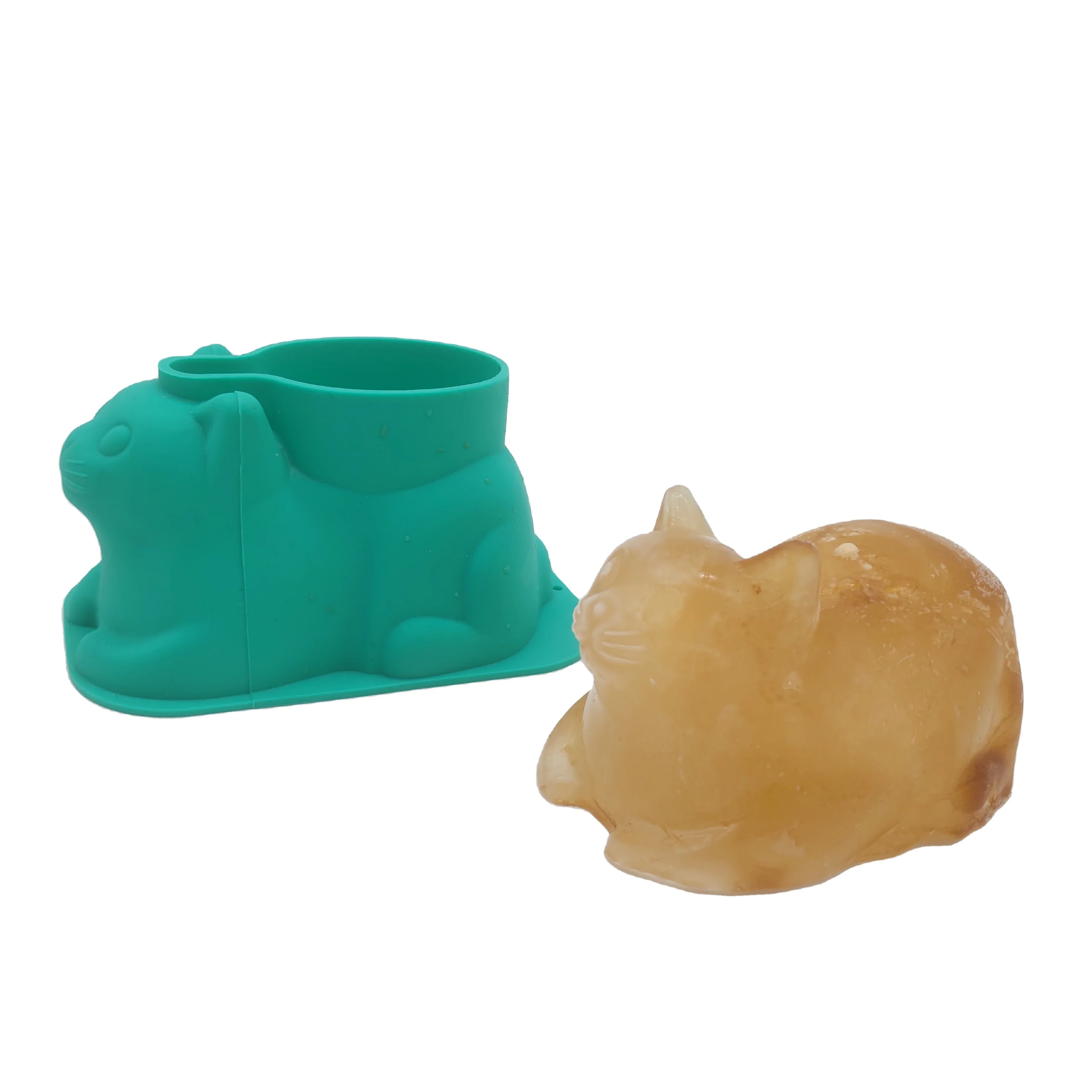 Kangde 3D Cat Ice Cream Mold Silicone Mold Trays Coffee Milk Tea Ice Lattice