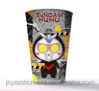 High quality 300ml IML 3D lenticular printing disposable juice tea packaging pp plastic injection moulding cups