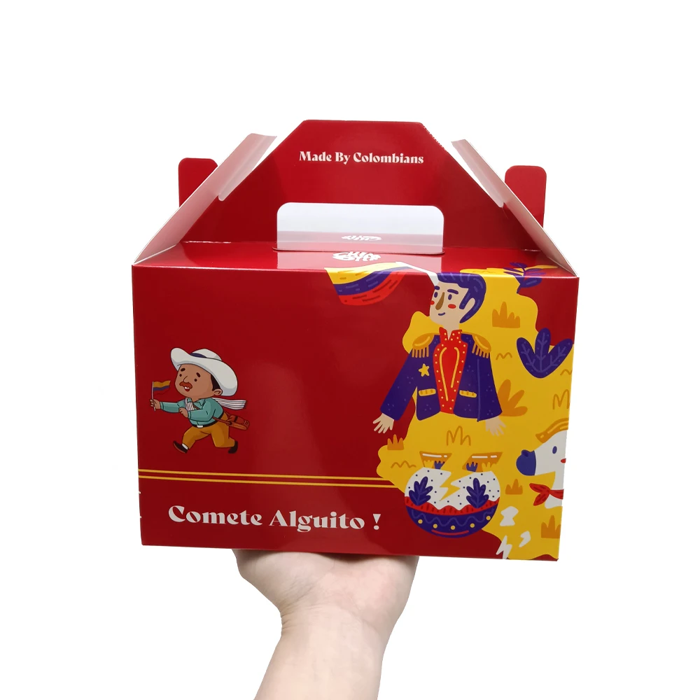 Customized Food Grade Paper Packaging Takeaway Food Burger Box Wings Fried Chicken French Fries Packaging Box