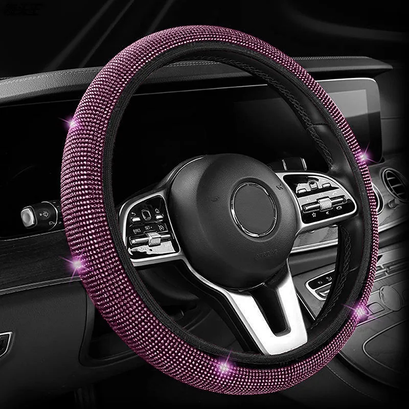 Аксессуары для салона автомобиля чехол на руль из 2023 углеродного волокна
