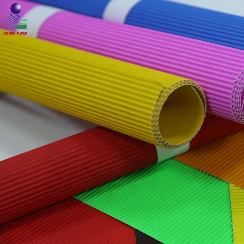 Fancy color corrugated paper creative origami corrugated paper for kids craft