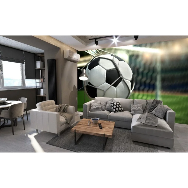 Soccer Ball Decal Wall Murals Boys Game Room Fun Sport Art Bedroom Decor Football Wallpaper Peel and Stick Self-adhesive