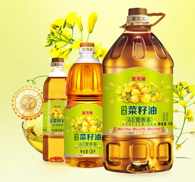 Jinlongyu Factory price Refined Rapeseed Oil, Canola Oil, Crude degummed rapeseed oil for sale