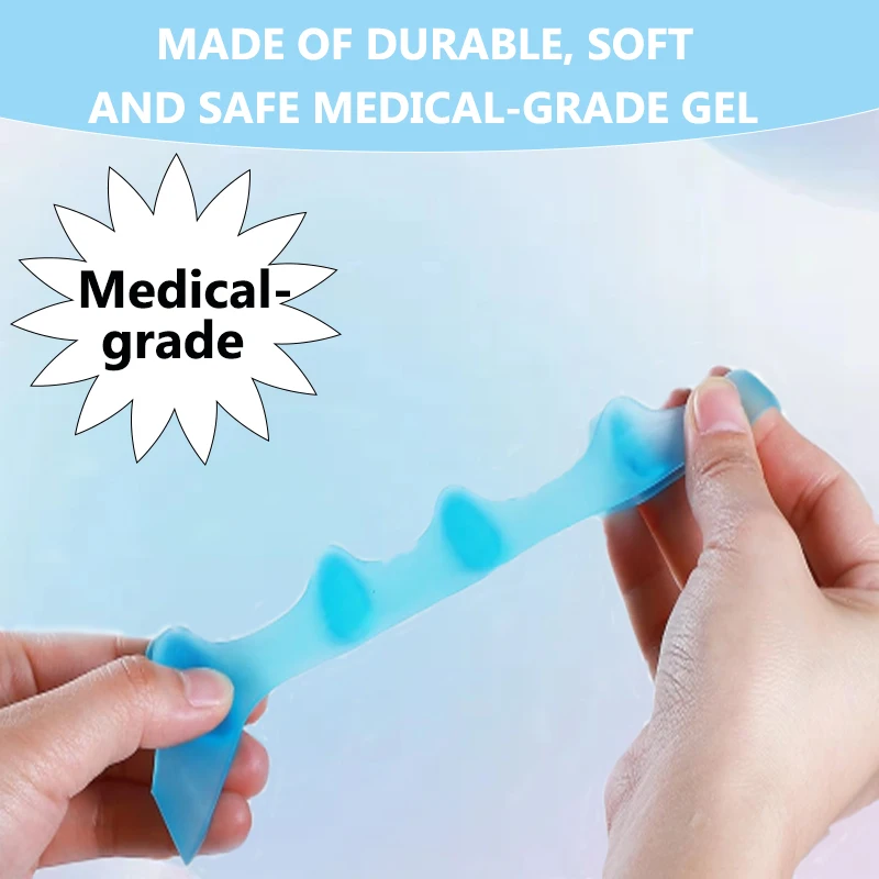 Preventing Rubbing Bunion Corrector Overlapping Hammer Toe Straightener Stretcher Soft Silicone Gel Toe Spacers for Bunions
